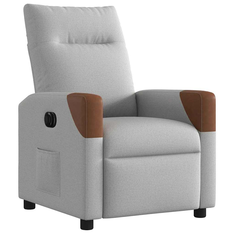 Scaun reclinabil electric Cloud Grey Fabric