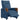 Fotoliu rabatabil electric, albastru, material textil