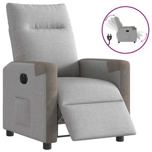 Scaun reclinabil electric Cloud Grey Fabric