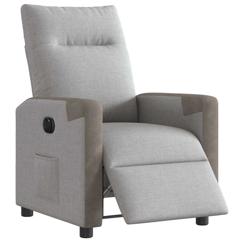 Scaun reclinabil electric Cloud Grey Fabric