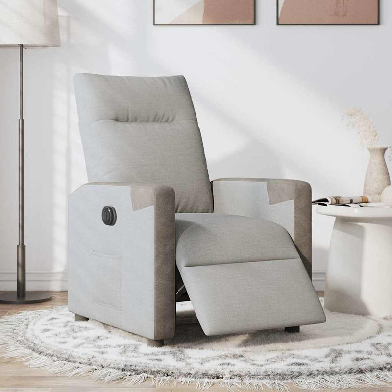 Scaun reclinabil electric Cloud Grey Fabric