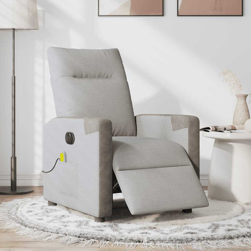 Scaun reclinabil electric pentru masaj Cloud Grey Fabric