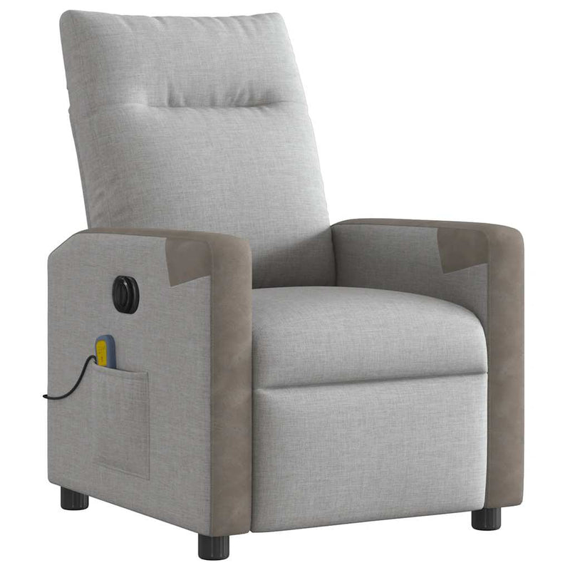 Scaun reclinabil electric pentru masaj Cloud Grey Fabric