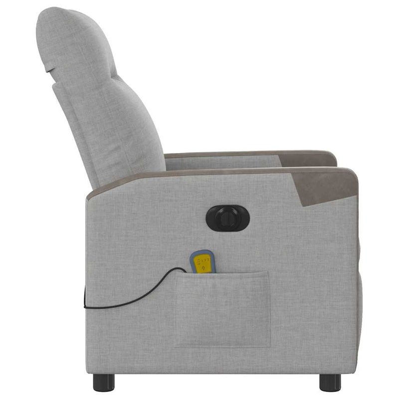 Scaun reclinabil electric pentru masaj Cloud Grey Fabric