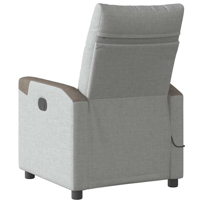 Scaun reclinabil electric pentru masaj Cloud Grey Fabric