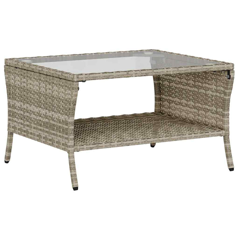 Set canapele de grădină cu perne, 6 piese gri deschis poliratan