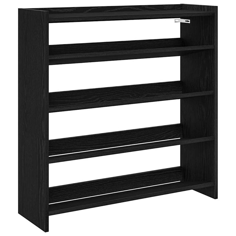 Pantofar, negru, 80x25x81 cm, lemn prelucrat