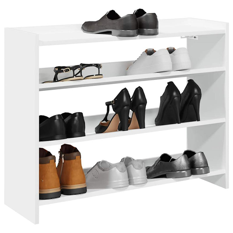 Pantofar, alb, 80x25x62 cm, lemn prelucrat