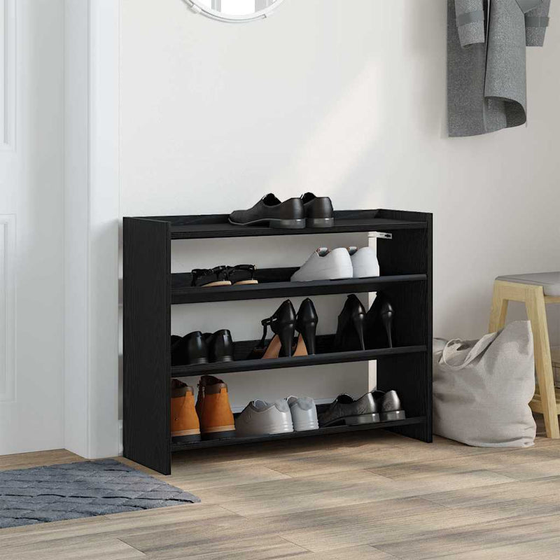 Pantofar, negru, 80x25x62 cm, lemn prelucrat