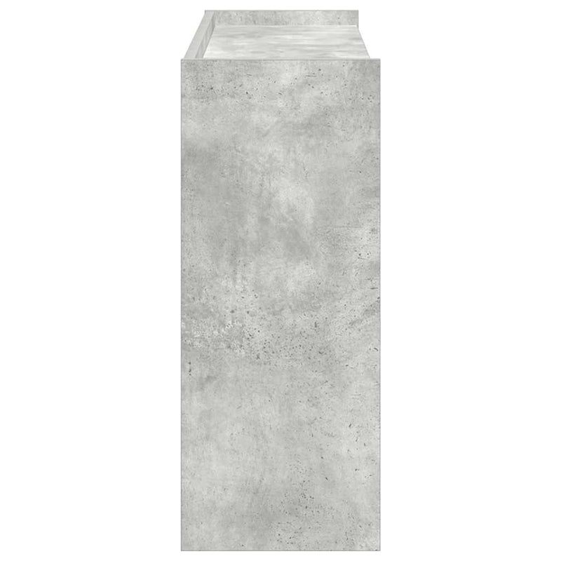 Pantofar, gri beton, 80x25x62 cm, lemn prelucrat