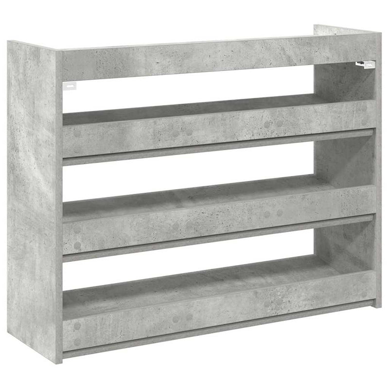 Pantofar, gri beton, 80x25x62 cm, lemn prelucrat