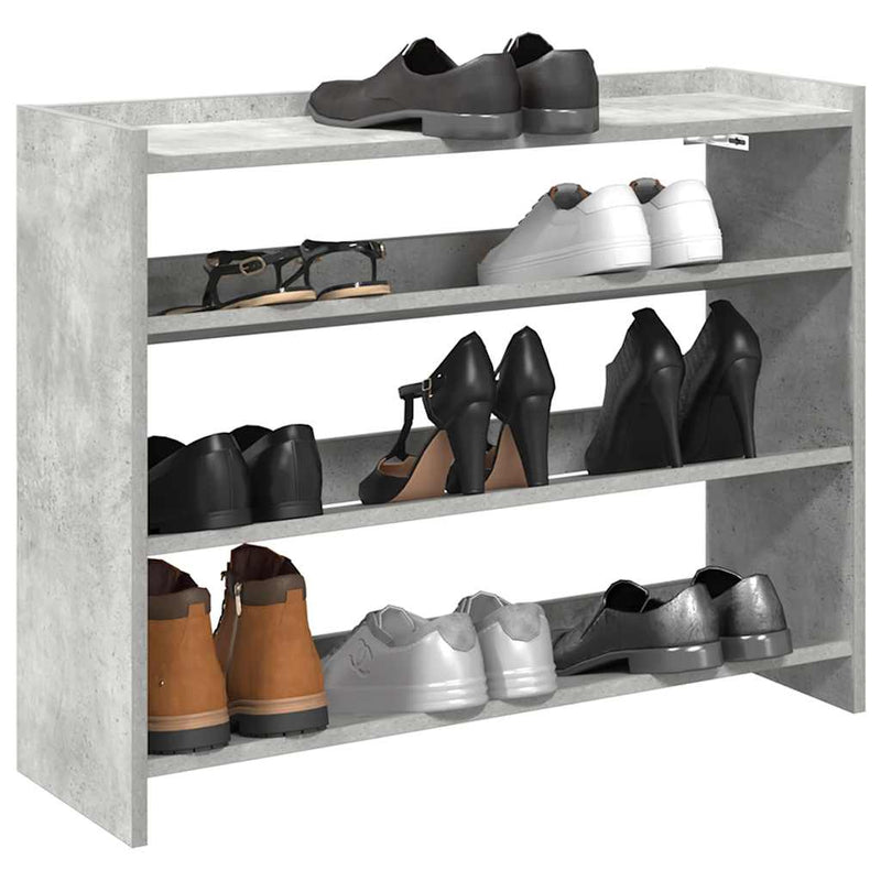 Pantofar, gri beton, 80x25x62 cm, lemn prelucrat