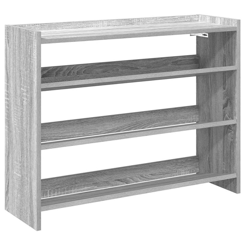Pantofar, gri sonoma, 80x25x62 cm, lemn compozit