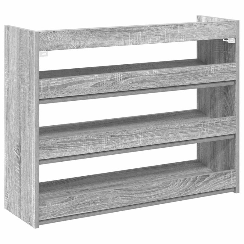 Pantofar, gri sonoma, 80x25x62 cm, lemn compozit