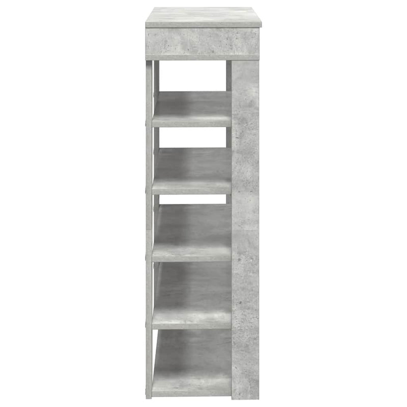 Pantofar, gri beton, 80x30x98 cm, lemn prelucrat