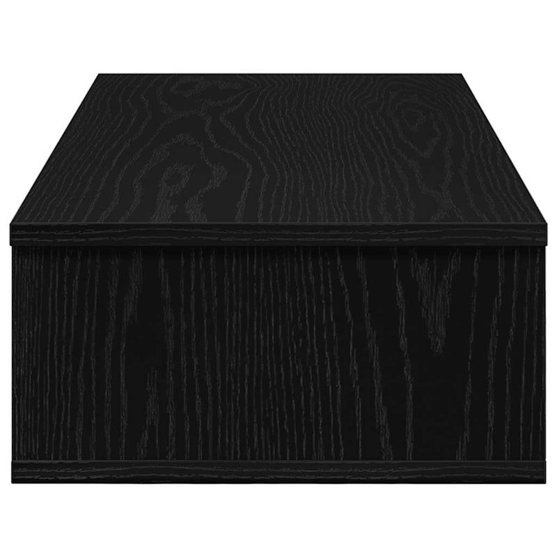 Raft de perete cu sertare negru 80x31x17 cm lemn prelucrat