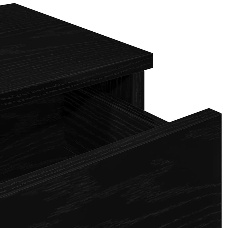 Raft de perete cu sertare negru 100x37,5x19 cm lemn prelucrat