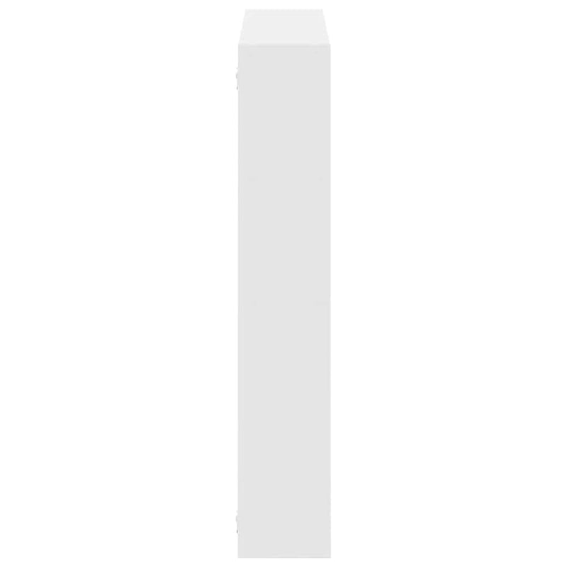 Raft cubic de perete cu 12 compartimente alb lemn prelucrat
