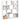 Raft cubic de perete cu 12 compartimente alb lemn prelucrat