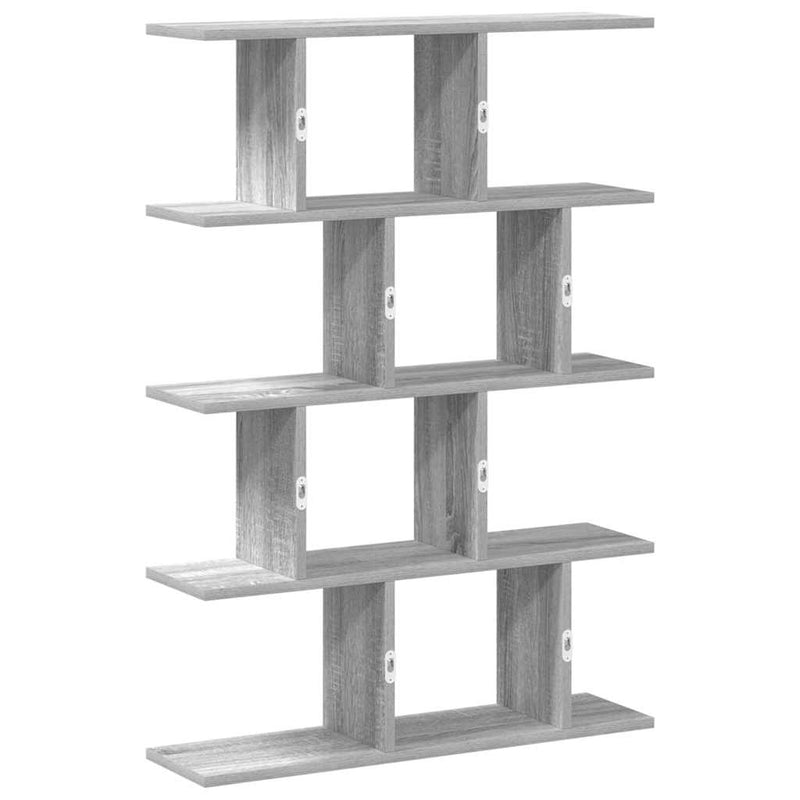 Raft cubic perete cu 12 compartimente sonoma gri lemn prelucrat