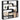 Raft cubic de perete cu 7 compartimente negru lemn prelucrat