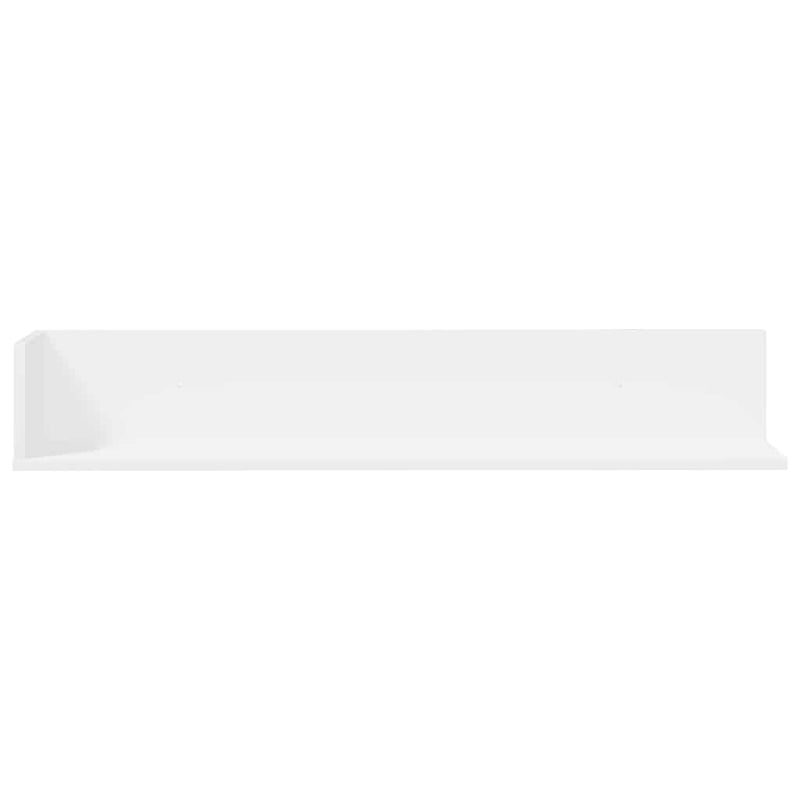 Rafturi de perete 2 buc., alb, 100x16,5x16,5 cm, lemn prelucrat