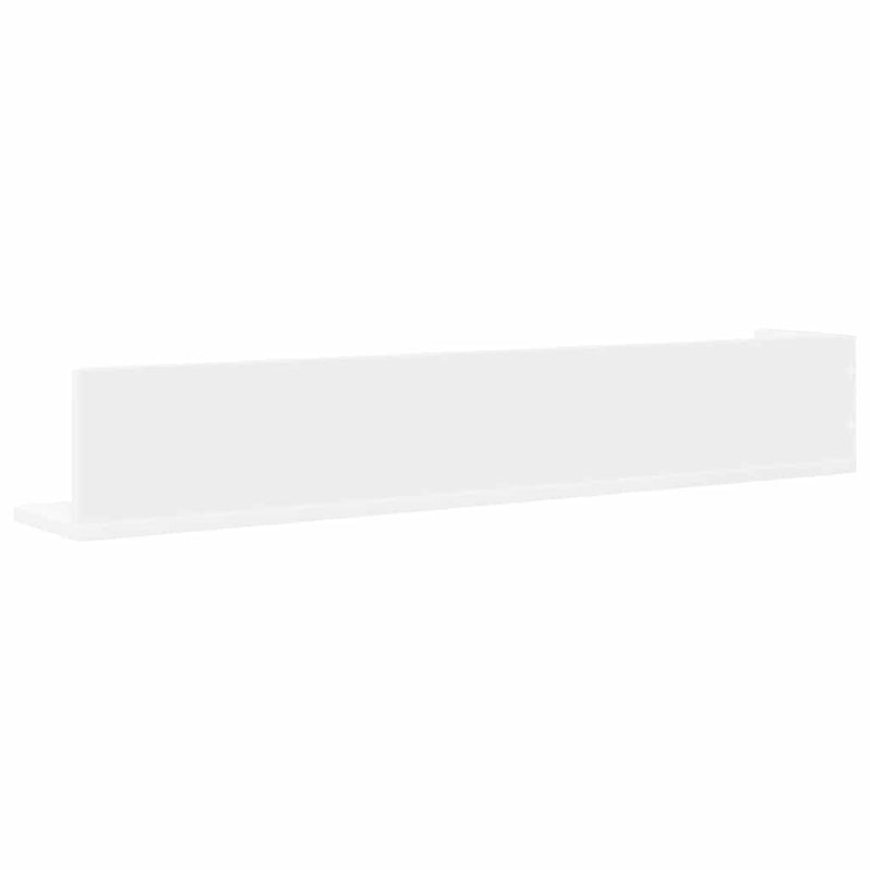 Rafturi de perete 2 buc., alb, 100x16,5x16,5 cm, lemn prelucrat
