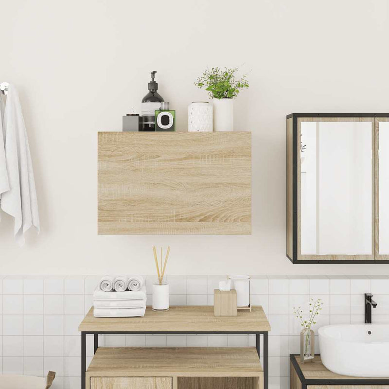 Dulap perete baie, stejar sonoma, 60x25x40 cm, lemn prelucrat