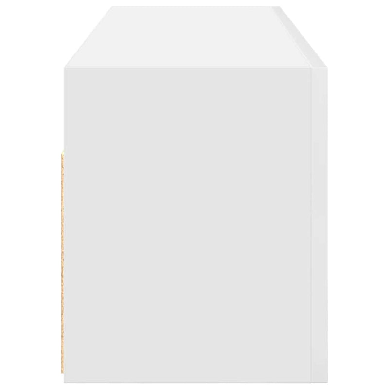 Dulap de perete de baie, alb, 100x25x30 cm, lemn prelucrat