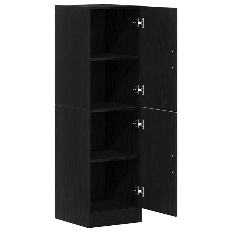 Dulap de bucătărie, negru, 38x41,5x131,5 cm, lemn prelucrat