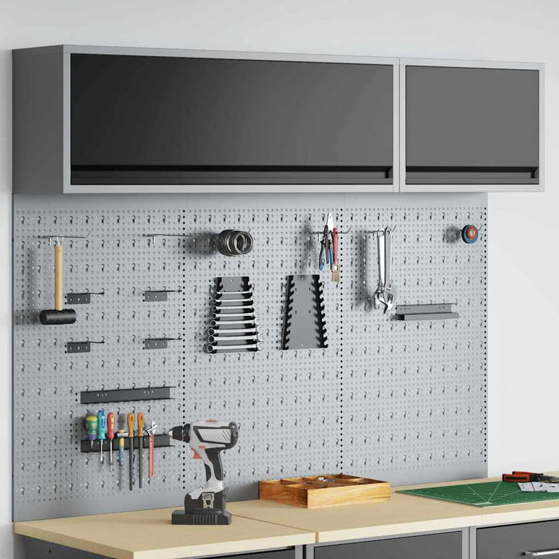 Set dulap de unelte 5 buc. Negru Oțel vopsit electrostatic