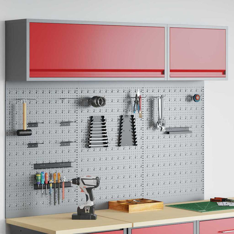 Set dulap de unelte 5 buc. Roșu Oțel vopsit electrostatic