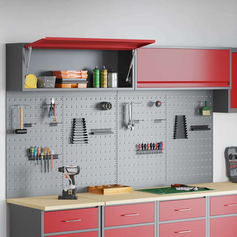 Set dulap de unelte 6 buc. Roșu Oțel vopsit electrostatic