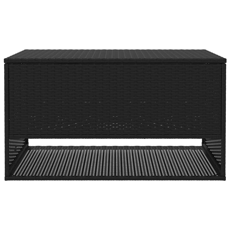 Cutie de perne de exterior Negru 100x55x55,5 cm Poly Rattan