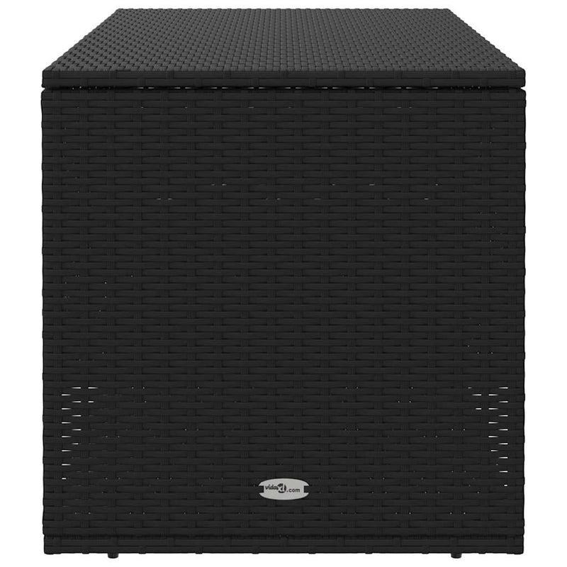 Cutie de perne de exterior Negru 100x55x55,5 cm Poly Rattan