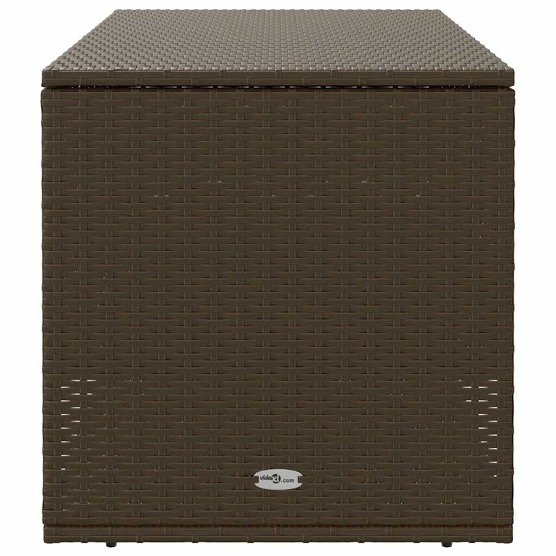Cutie de perne de exterior maro 100x55x55,5 cm Poly Rattan