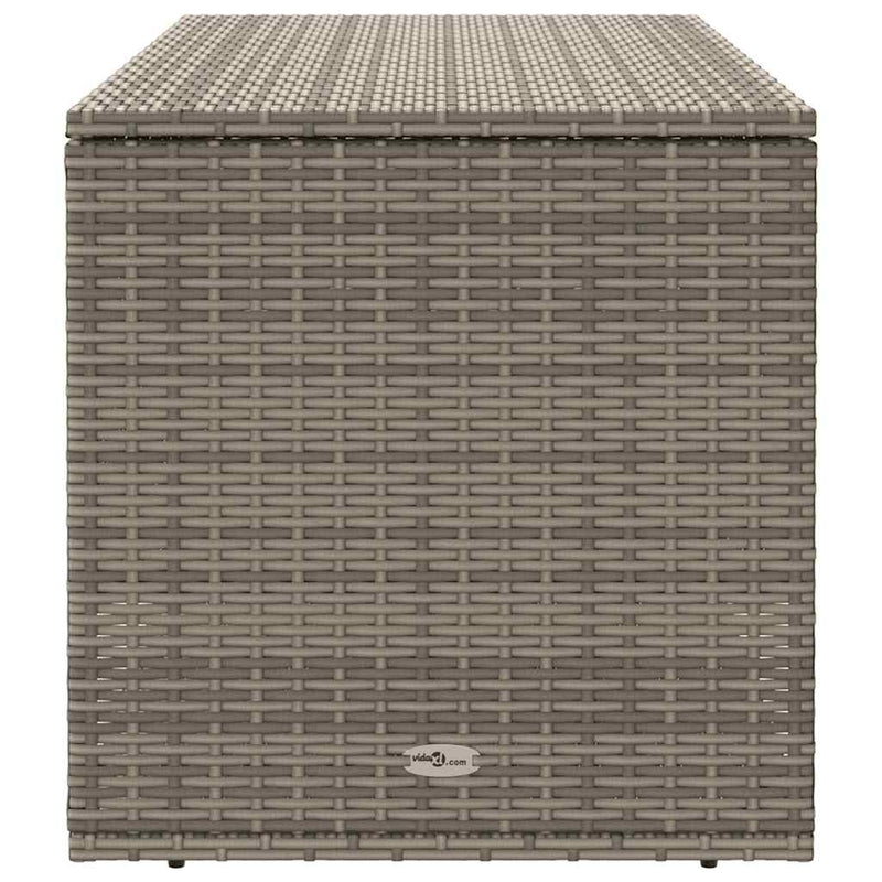 Cutie de perne de exterior gri 100x55x55,5 cm Poly Rattan