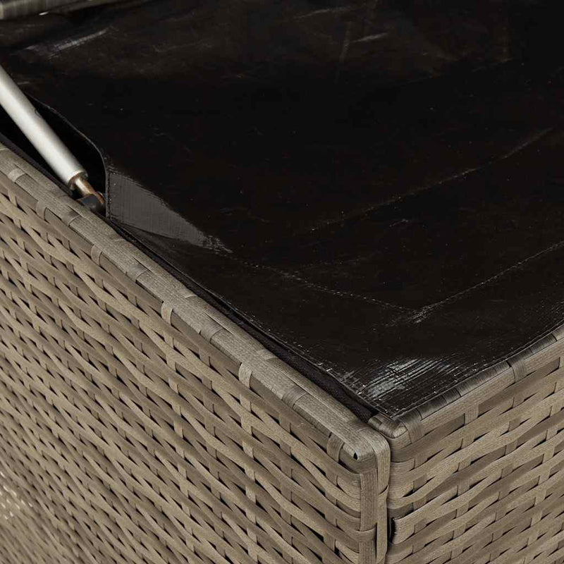 Cutie de perne de exterior gri 100x55x55,5 cm Poly Rattan