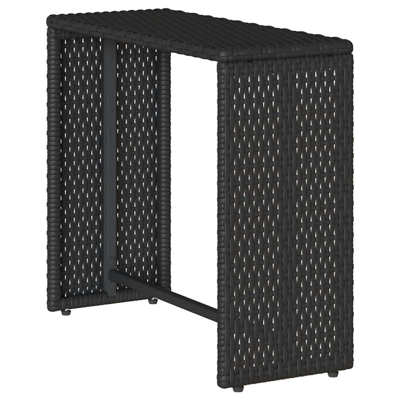 Set canapea de grădină 5 piese cu perne stivuibile din negru