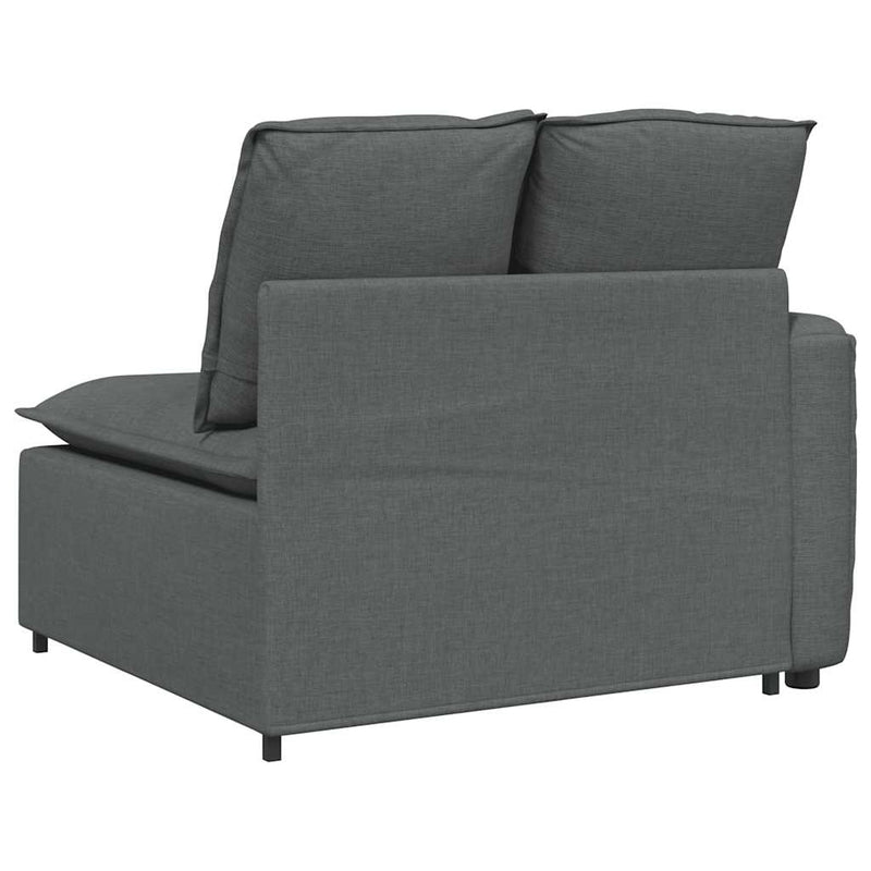 Modul modular capăt pentru cotieră canapea cu perne gri închis