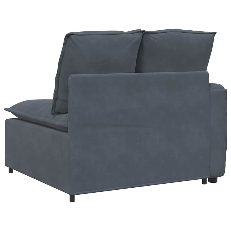 Modul modular capăt pentru cotieră canapea cu perne gri închis