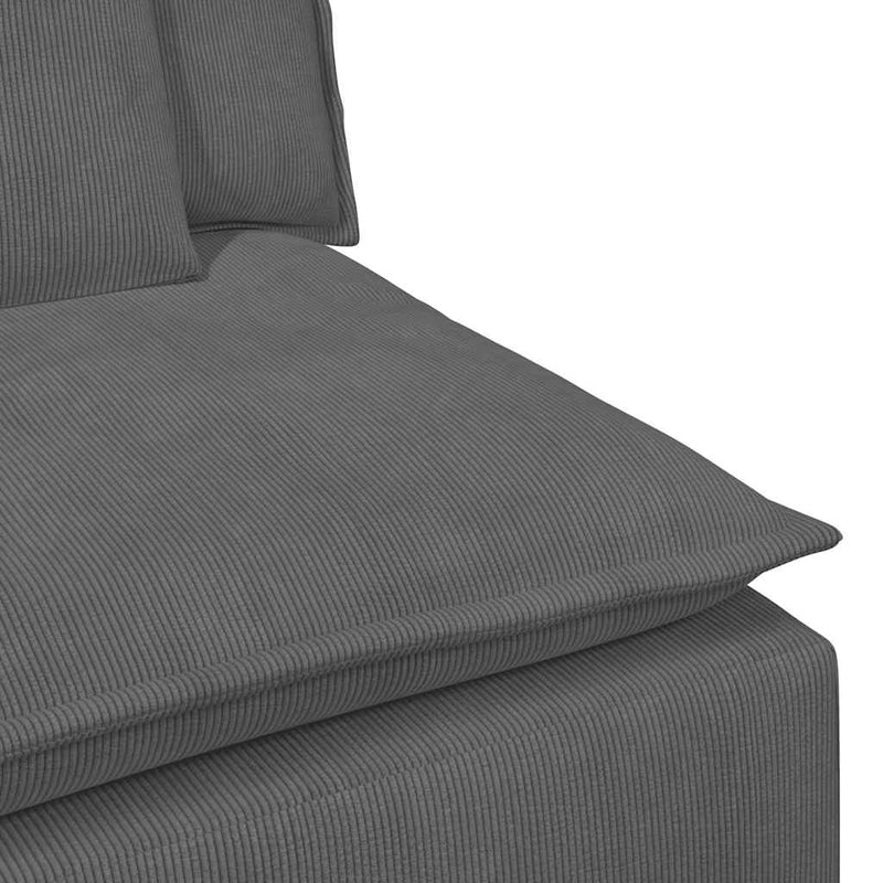 Modul modular capăt pentru cotieră canapea cu perne gri închis