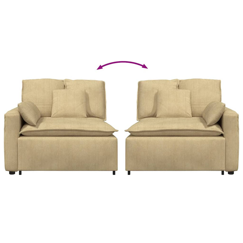 Modul modular de capăt pentru cotieră canapea cu perne 100 cm