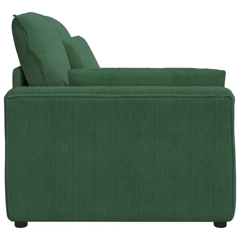 Modul modular de capăt pentru cotieră canapea cu perne verde închis 100 cm