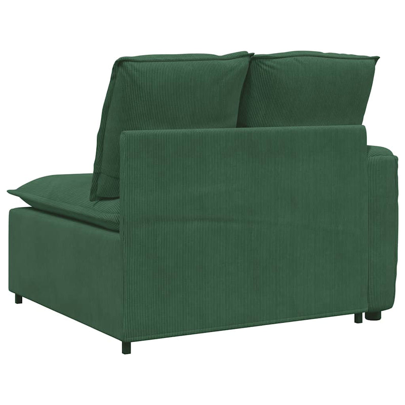 Modul modular de capăt pentru cotieră canapea cu perne verde închis 100 cm
