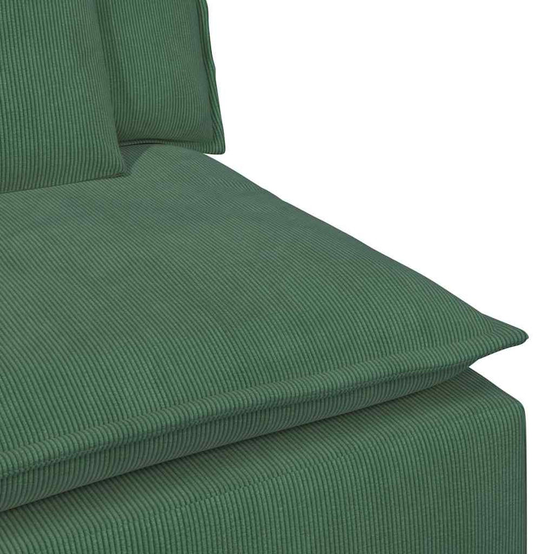 Modul modular de capăt pentru cotieră canapea cu perne verde închis 100 cm