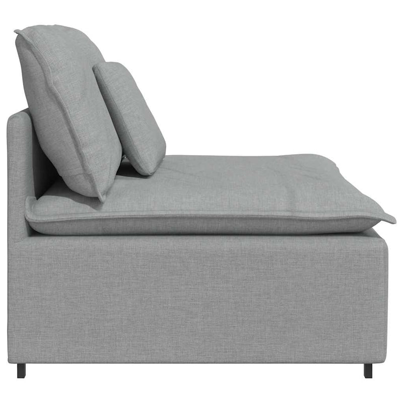 Modul central canapea modulară cu perne, gri deschis, 100 cm