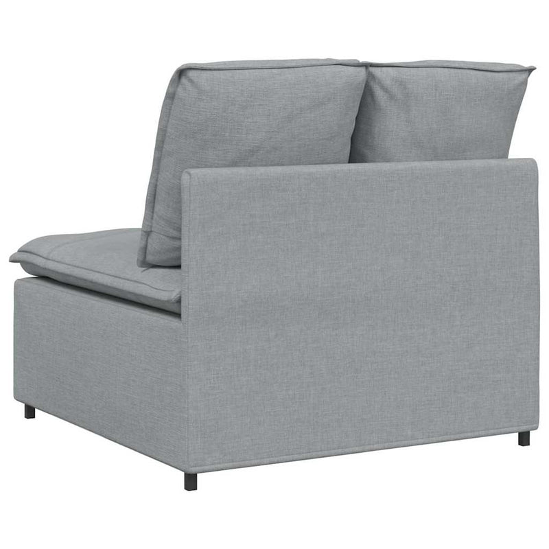 Modul central canapea modulară cu perne, gri deschis, 100 cm