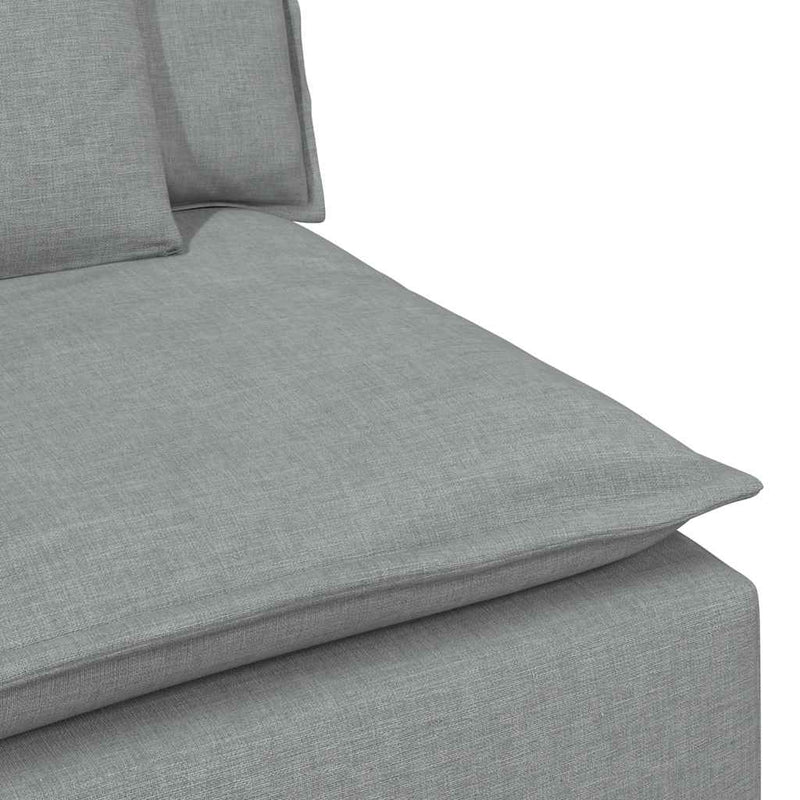 Modul central canapea modulară cu perne, gri deschis, 100 cm