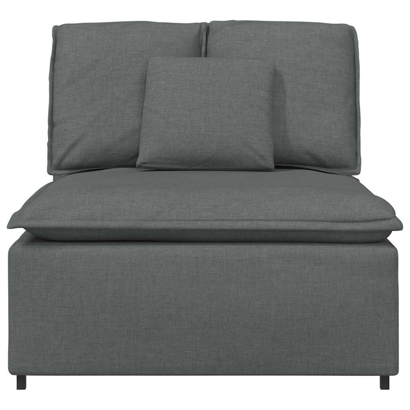 Modul central canapea modulară cu perne gri închis 100 cm